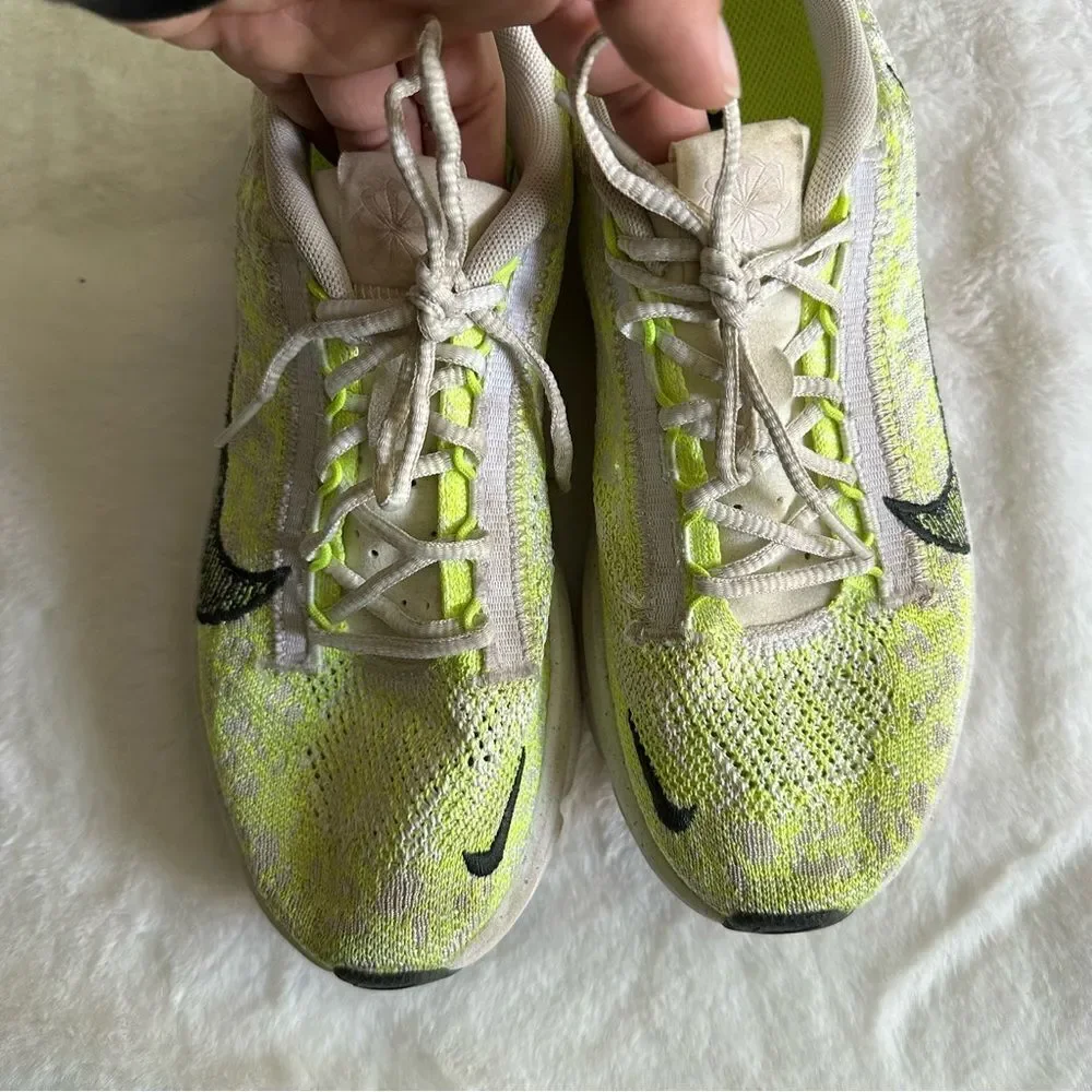 Nike Women's SuperRep Go 3 Flyknit Sneakers Neon Yellow White Size 7